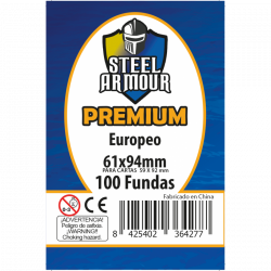 Fundas Steel Armour Premium Europeo 61x94 mm (100 unidades)