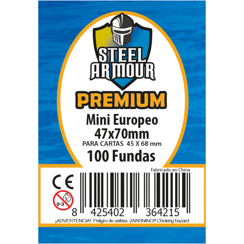 Fundas Steel Armour Premium Mini Europeo 47x70 mm (100 unidades)