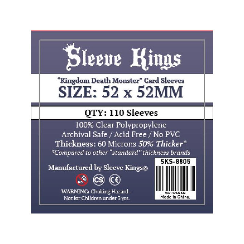 Fundas Sleeve Kings Kingdom Death Monster 52x52mm (110 unidades)