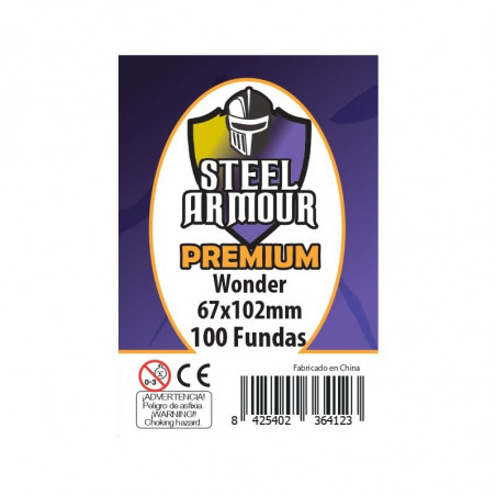 Fundas Steel Armour Wonder Premium 67x102 mm (100 unidades)