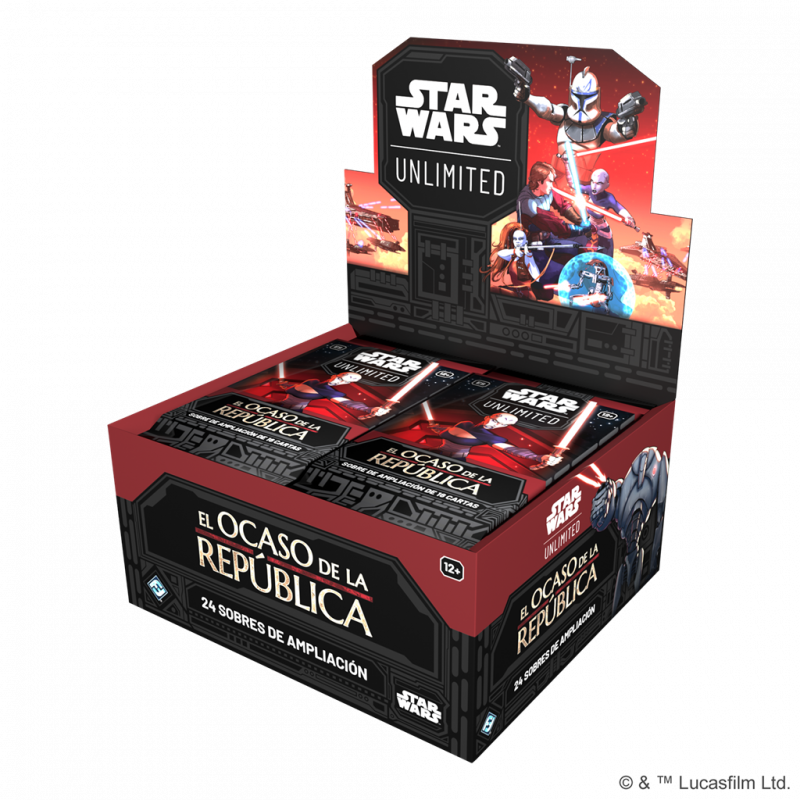 Caja de sobres Star Wars Unlimited Twilight of the Republic (idioma a elegir)