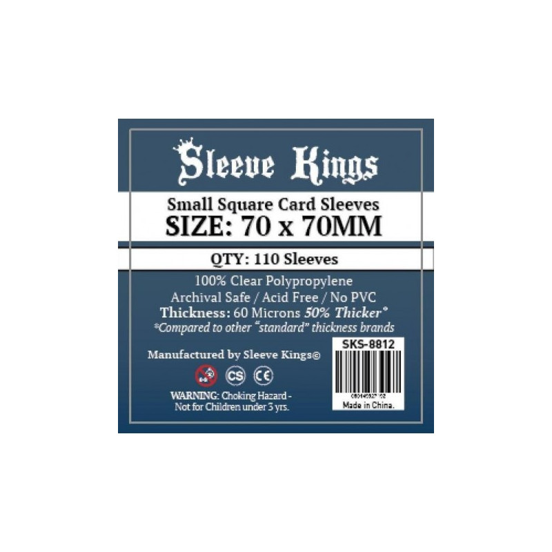 Fundas Sleeve Kings Standard Small Square 70x70mm (110 unidades)