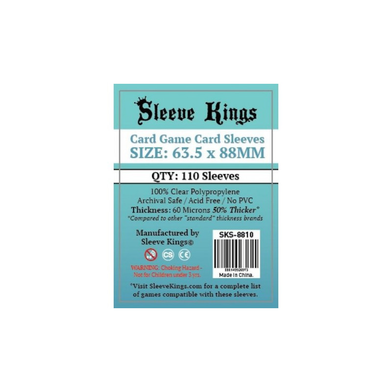 Fundas Sleeve Kings Standard 63.5x88mm (110 unidades)